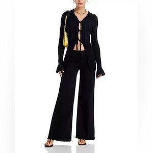 MOTHER Black Lil' Twister Sneak Jeans